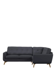 John Lewis Barbican RHF Corner End Leather Sofa, Light Leg - thumbnail 5