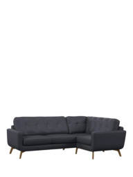 John Lewis Barbican RHF Corner End Leather Sofa, Light Leg