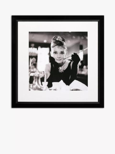 Brookpace Lascelles Audrey Hepburn 'Breakfast at Tiffany's' Framed Print & Mount, 46 x 46cm, Black/White - image 1