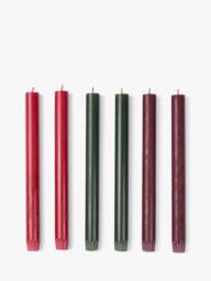 The Conran Shop Wick Wax Candles, Pack of 6, 25cm, Bolds - thumbnail 1