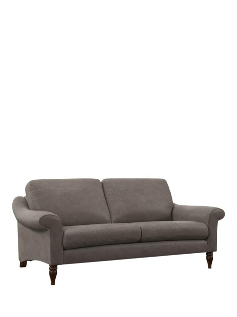 John Lewis Camber Large 3 Seater Leather Sofa, Dark Leg - image 1