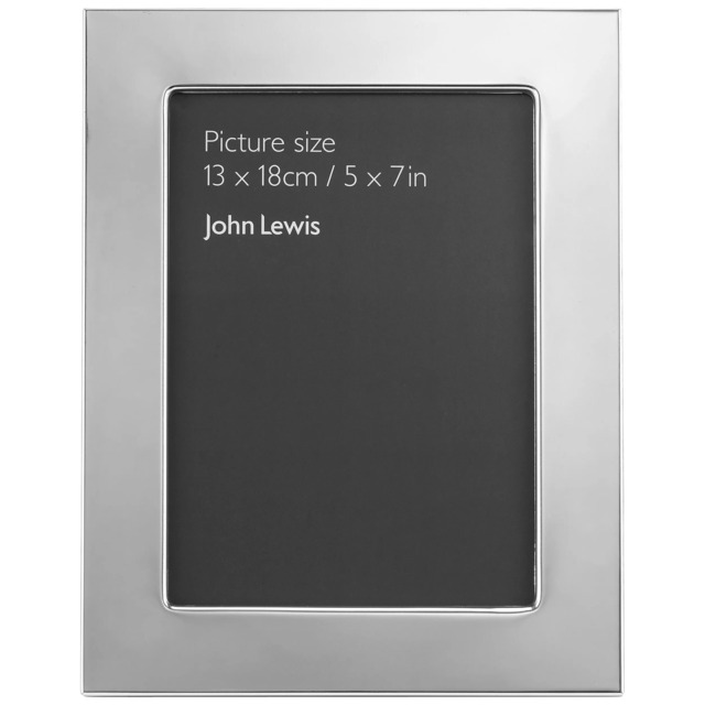 John Lewis Wide Border Photo Frame, Silver Plated - image 1