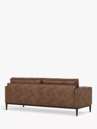 Swyft Model 02 Large 3 Seater Faux Leather Sofa, Chestnut - thumbnail 4