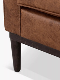 Swyft Model 02 Large 3 Seater Faux Leather Sofa, Chestnut - thumbnail 6