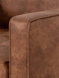 Swyft Model 02 Large 3 Seater Faux Leather Sofa, Chestnut - thumbnail 5