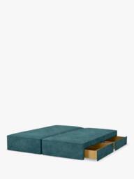 John Lewis Pocket Sprung Upholstered 4 Drawer Divan Base, Super King Size