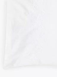John Lewis Amelia Pure Cotton Embroidered Sateen Duvet Cover Set, 400 Thread Count - thumbnail 5