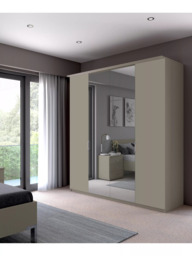 John Lewis Elstra 200cm Mirrored 4 Hinged Doors Wardrobe - thumbnail 3