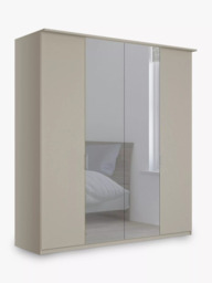 John Lewis Elstra 200cm Mirrored 4 Hinged Doors Wardrobe