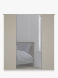 John Lewis Elstra 200cm Mirrored 4 Hinged Doors Wardrobe - thumbnail 2