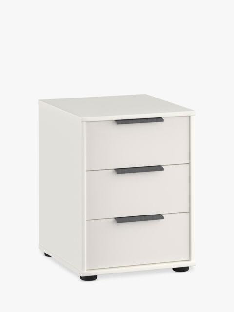 John Lewis Osaka 3 Glass Drawer Bedside Table - image 1