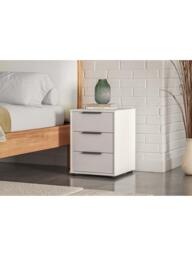 John Lewis Osaka 3 Glass Drawer Bedside Table - thumbnail 2