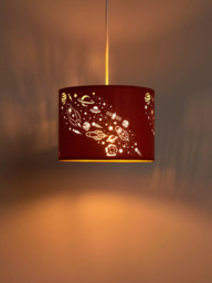 John Lewis Outer Space Lampshade, Orange - thumbnail 2