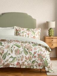 John Lewis x Sanderson Newnham Courtney Reversible Duvet Cover Set, Sweet Pea - thumbnail 2