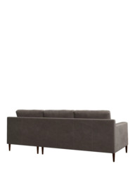 John Lewis Draper II RHF Chaise Leather Sofa, Dark Leg - thumbnail 4