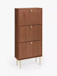 John Lewis Harvard Tall Shoe Storage Unit, Walnut