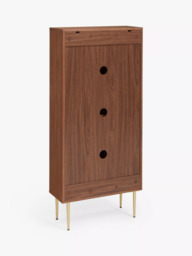 John Lewis Harvard Tall Shoe Storage Unit, Walnut - thumbnail 6