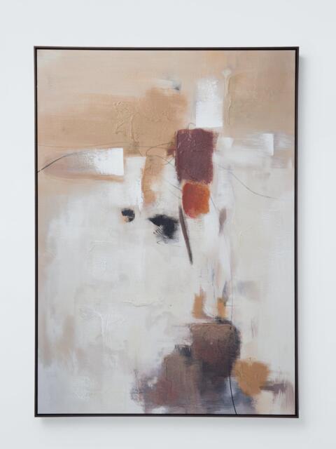 John Lewis 'Autumn Echo' Abstract Framed Canvas Print, Natural - image 1