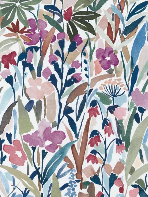 John Lewis Penelope Floral Made to Measure Curtains or Roman Blind, Dusty Mauve - image 1