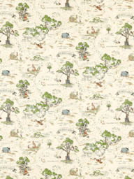 Disney Home x Sanderson Hundred Acre Wood Made to Measure Curtains or Roman Blind, Cashew - thumbnail 1