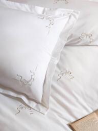 Historic Royal Palaces Bow 200 Thread Count Duvet Cover Set, White - thumbnail 3