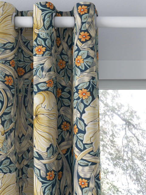 Morris & Co. Pimpernel Pair Thermal Lined Eyelet Curtains - image 1