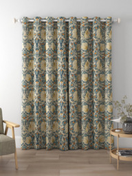 Morris & Co. Pimpernel Pair Thermal Lined Eyelet Curtains - thumbnail 5
