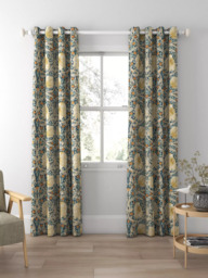 Morris & Co. Pimpernel Pair Thermal Lined Eyelet Curtains - thumbnail 3