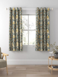 Morris & Co. Pimpernel Pair Thermal Lined Eyelet Curtains - thumbnail 4