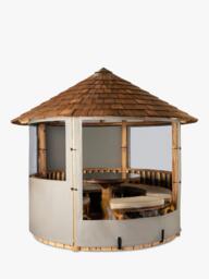 Breeze House Savannah Classic Cedar Shingle Roof Circular Gazebo, FSC-Certified (Scandinavian Redwood) - thumbnail 4