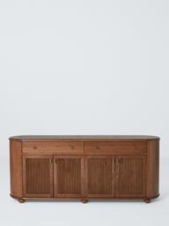 John Lewis Elder 4 Door, 2 Drawer Curved Sideboard, Walnut Finish - thumbnail 3