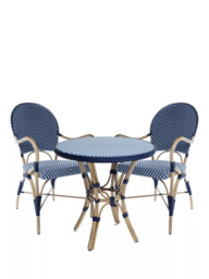 Laura Ashley Riviera 2-Seater Woven Garden Bistro Table & Chairs Set - thumbnail 1