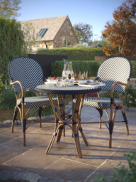 Laura Ashley Riviera 2-Seater Woven Garden Bistro Table & Chairs Set - thumbnail 2