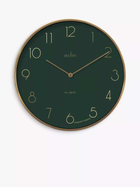 Acctim Madison Analogue Quartz Wall Clock, 35cm, Urban Jungle/Gold - image 1