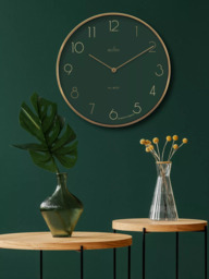 Acctim Madison Analogue Quartz Wall Clock, 35cm, Urban Jungle/Gold - thumbnail 2
