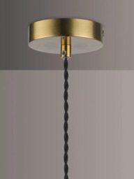 John Lewis Glass Ceiling Light, Clear/Brass - thumbnail 4