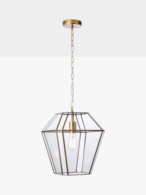 John Lewis Timeless Lantern Pendant Ceiling Light, Antique Brass - image 1