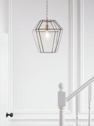 John Lewis Timeless Lantern Pendant Ceiling Light, Antique Brass - thumbnail 2