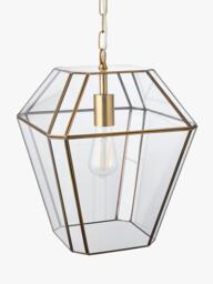 John Lewis Timeless Lantern Pendant Ceiling Light, Antique Brass - thumbnail 4