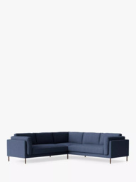 Swoon Munich 5 Seater Corner Sofa, Dark Leg