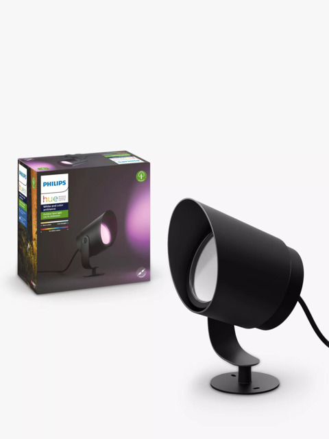 Philips Hue White and Colour Ambiance Lily LED XL Smart Outdoor Spotlight Extension, Black - image 1