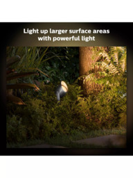 Philips Hue White and Colour Ambiance Lily LED XL Smart Outdoor Spotlight Extension, Black - thumbnail 3