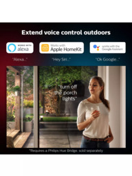 Philips Hue White and Colour Ambiance Lily LED XL Smart Outdoor Spotlight Extension, Black - thumbnail 6