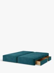 John Lewis Pocket Sprung Upholstered Continental 2+2 Drawer Divan Base, Super King Size