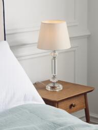 John Lewis Crystal Column Table Lamp, Clear - thumbnail 2