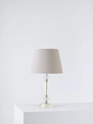 John Lewis Crystal Column Table Lamp, Clear - thumbnail 3