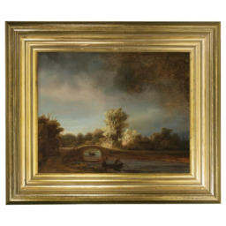 Brookpace Lascelles Rijksmuseum, Rembrandt van Rijn 'The Stone Bridge' Framed Canvas Print, 29 x 34cm