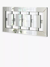 Yearn Tokyo Bevelled Glass Rectangular Wall Mirror, 56 x 119cm, Black - thumbnail 1