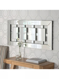 Yearn Tokyo Bevelled Glass Rectangular Wall Mirror, 56 x 119cm, Black - thumbnail 2