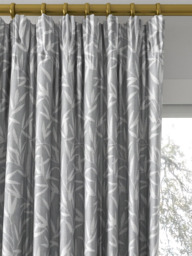 Laura Ashley Willow Leaf Chenille Made to Measure Curtains or Roman Blind, Steel - thumbnail 2